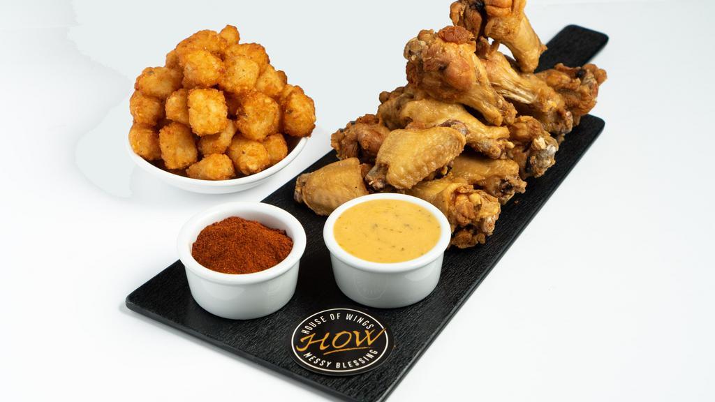 18 Piece Traditional Combo · Choice of 2 drinks, choice 3 wing sauces, and 3 dipping sauces.