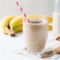 The Lifter Smoothie · Almond butter, cacao powder, whole grain oats, banana, and almond milk.