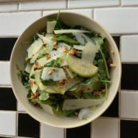 Baby Kale Salad · aged manchego, chopped almonds, green apple, white balsamic vinaigrette