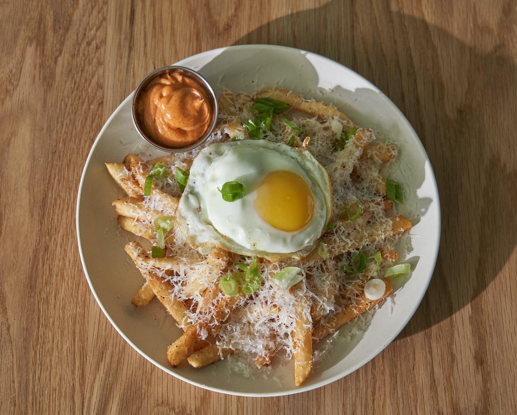 Baba Fries · white manchego, sea salt, black pepper, cayenne mayo

(egg not included, can be added!)