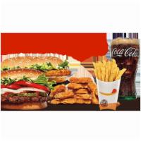 Build Your Own Meal Craver · Choice of Entrée (Whopper, OCS), Snack (8pc Nuggets, 9pc Chicken Fries), Medium Side, Medium...