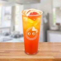 Grapefruit Green Tea · Freshly squeezed Grapefruit juice mixed with a light green tea. Served cold only.