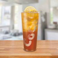 Lemon Black Tea · Lemon infused black tea. Served cold only.