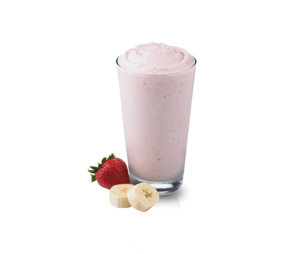 Strawberry Banana Smoothie · bananas, strawberries, and lifestyle smoothie mix