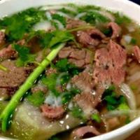 P2. Steak Pho · Pho tai. Noodle soup with eye round steak.