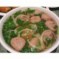 P3. Meatball Pho · Pho bo vien. Noodle soup with meatball.