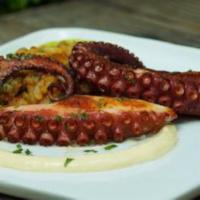 Pulpo a la Plancha · Grilled octopus and roasted patatas 
