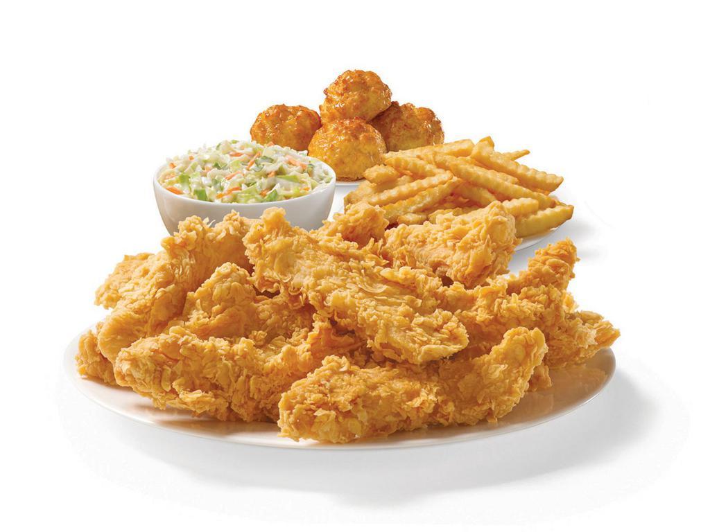 16 Tender Strips® Meal · All-white meat. Golden, crispy perfection. Get tender satisfaction for the family with 16 juicy tenders served with 2 large sides and 4 Honey-Butter Biscuits™.
