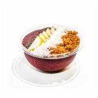 Coconut Chia Acai Bowl · Base: acai, mango, pineapple, banana, coconut water

Toppings: apple, blueberries, chia seed...