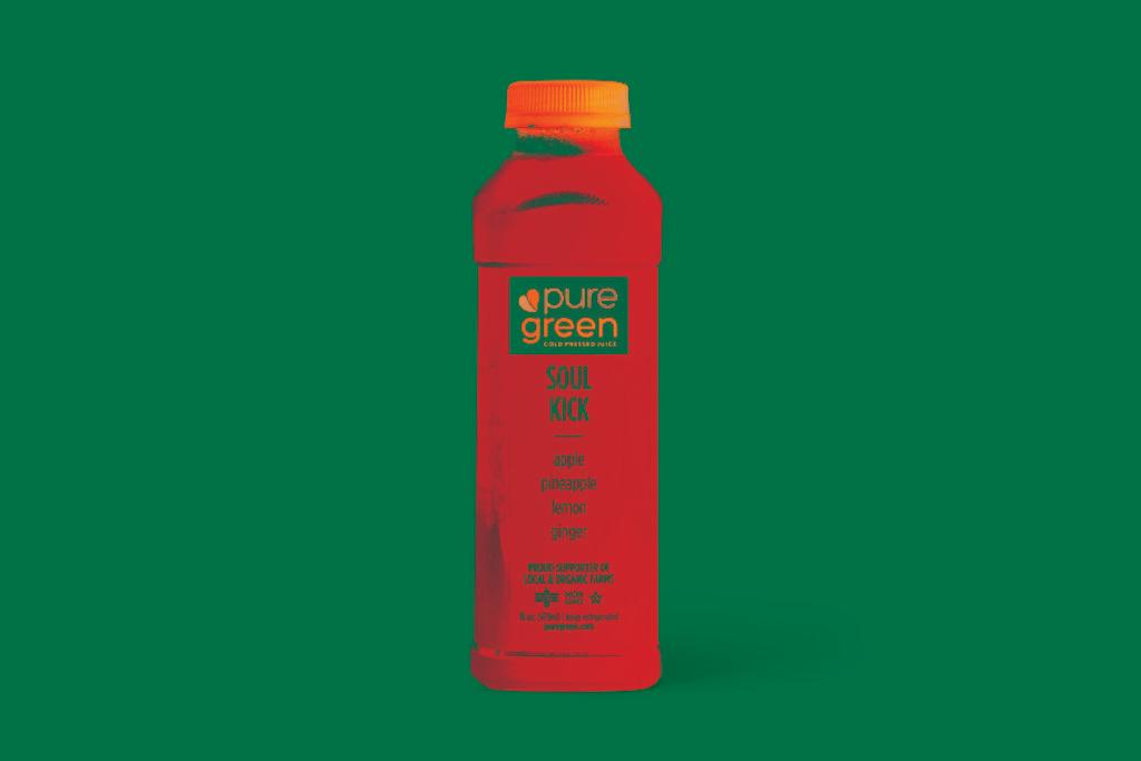 Soul Kick · Ingredients: Pineapple, apple, lemon, & ginger.

The Soul Kick cold pressed juice is a great transition cold pressed juice to help acclimate people to the world of cold pressed juice. The flavor profile is sweet from the apple and pineapple with a touch of spice from the ginger.

We are a proud supporter of local and organic farms.