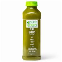 Pure Greens with Apple · Ingredients:  Apple, kale, spinach, cucumber, celery, zucchini, and romaine.

The Pure Green...