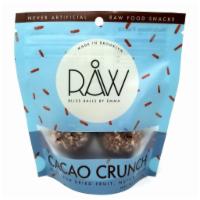 Raw Cacao Crunch Bliss Balls · Ingredients: dates, almonds, shredded unsweetened coconut, hazelnuts, cacao powder, cacao ni...