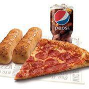NY Topped Slice Combo · Get one NY Cheese Slice, a side, and a regular drink.