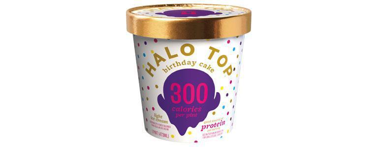 Halo Top Birthday Cake · Birthday cake light ice cream with rainbow sprinkles. 16 oz.
