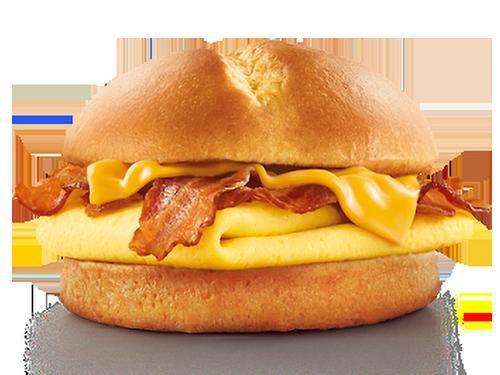 Brioche Breakfast Sandwich · Fluffy egg and melted American cheese on a soft Brioche bun with your choice of savory sausage or crispy. * Contains natural and artificial butter flavors.