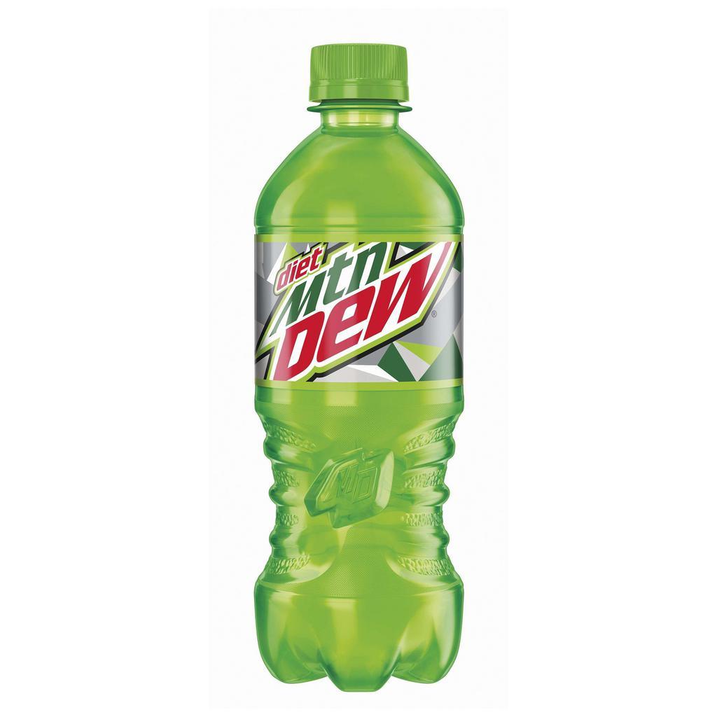 Diet Mountain Dew · 20 oz. bottle.