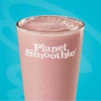 PBJ Smoothie · Peanut butter, strawberries, bananas, frozen yogurt, non fat milk and vanilla.