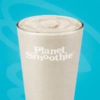 Peanut Butter Power Up Smoothie · Peanut butter, bananas, whole grain oats, chia seeds and frozen yogurt.