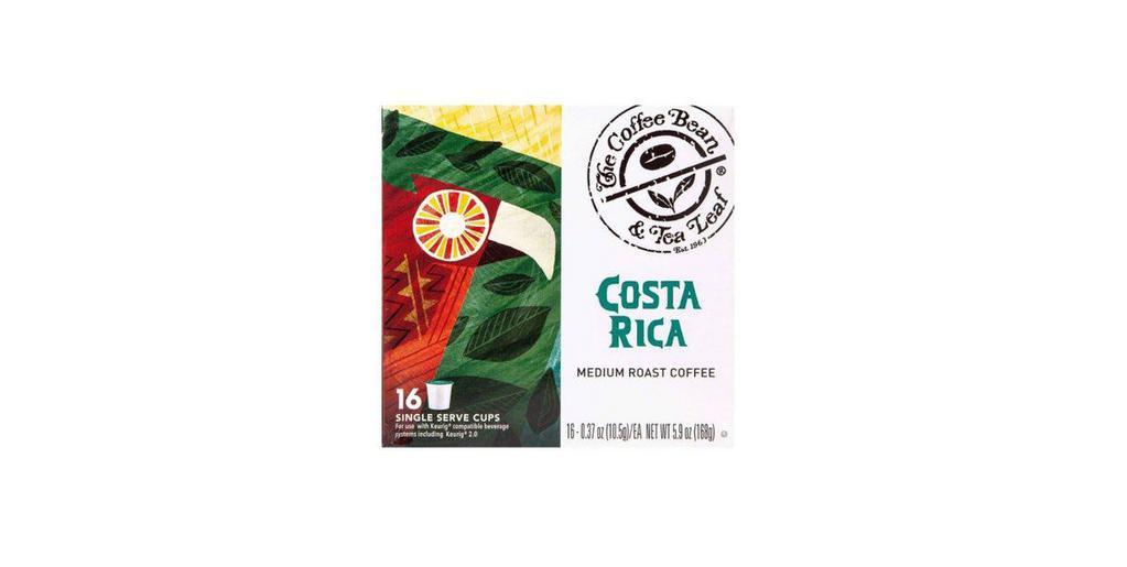 Retail Coffee|Single Serve Cup Costa Rica - 16 ct · Our Costa Rica coffee comes from the finest high-altitude farms, where the unique climate and rich soils produce coffees that exhibit a bright, clean taste. With its balanced, crisp flavor and fragrant aroma, this medium-bodied coffee is a customer favorite.

For use with Keurig compatible beverage systems including Keurig 2.0. Keurig is a registered trademark owned by Keurig Green Mountain, Inc. International Coffee & Tea, LLC is not associated with Keurig Green Mountain, Inc. KSA certified.