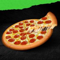 Large Pepperoni Stuffed Crust Pizza · Fresh dough made daily. Thin sliced pepperoni and 100% mozzarella cheese.