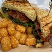 BLT Sandwich · Applewood smoked bacon, lettuce, tomato, mayo served on Texas bread. Enhance with avocado fo...