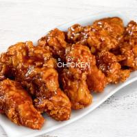 14pc Hell's Gate Boneless Chicken · Fried Boneless Chicken with Yang Nyeom (sweet & spicy) -Korean Style 

Spicy - Spicy level 7...