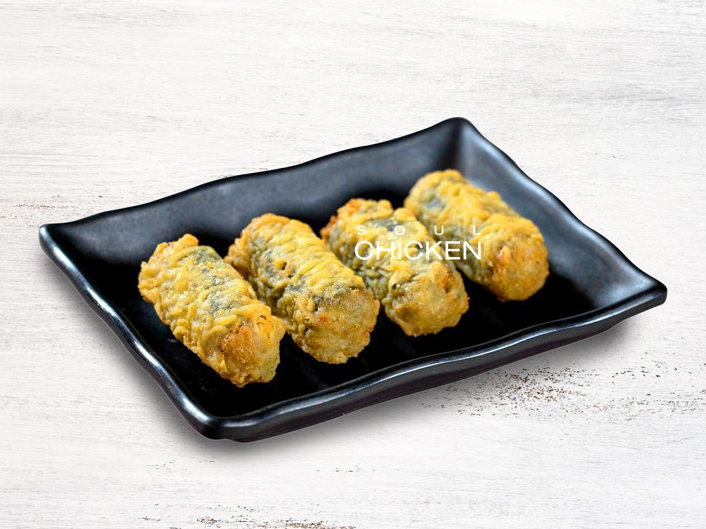 Gimmari (S) 4pc · Deep-fried glass noodles in seaweed