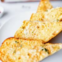 Garlic Bread · Toasted bread, butter, garlic and pecorino cheese.