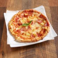 Hawaiian Pizza · Mozzarella, marinara, Canadian bacon and pineapple.