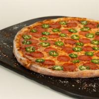 NY Style Hand Stretched Thin Crust Pepperoni & Jalapeño Pizza (12