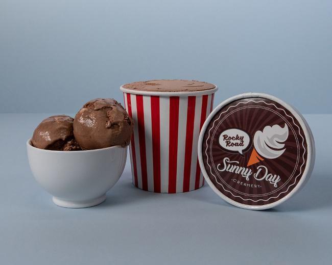 Rocky Road Ice Cream (Pint) · An unforgettable adventure of rich chocolate, gooey marshmallows, and crunchy California almonds.