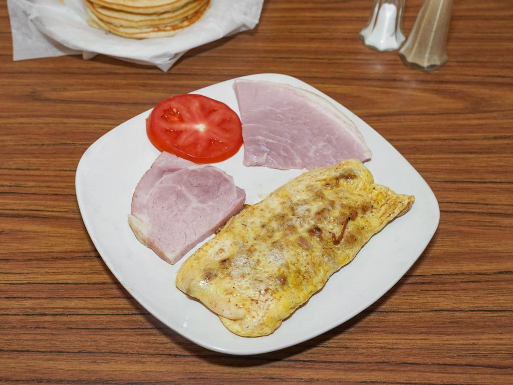 Ham Omelette · Diced ham omelette.