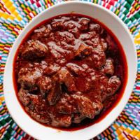 Siga Wot (GF) by Demera Favorites · Spicy! Tender cubed beef cooked in a rich and spicy berbere sauce. Contains dairy and nights...