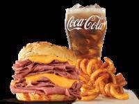 1/2 lb. Beef 'n Cheddar Meal · A 1/2 lb. of thinly sliced roast beef, with cheddar cheese sauce and zesty red ranch sauce o...