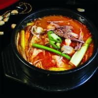 4. Yukgaejang · Spicy beef soup.