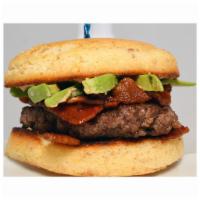 The Keto Burger · Zero carb Smart Bun, avocado, bacon & chipolte mayo, Beyond Meat or Michigan grass-fed beef