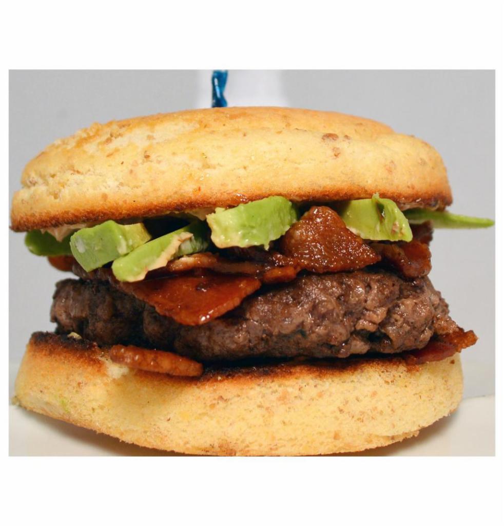 The Keto Burger · Zero carb Smart Bun, avocado, bacon & chipolte mayo, Beyond Meat or Michigan grass-fed beef