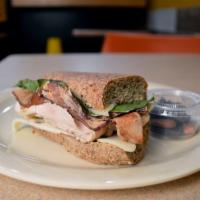 Keto Chicken & Bacon Sandwich · Made on Keto certified baguette with antibiotic free range chicken, bacon, avocado spread, a...