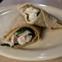 Chicken Salad Wrap · Wheat wrap, romaine lettuce and chicken salad.