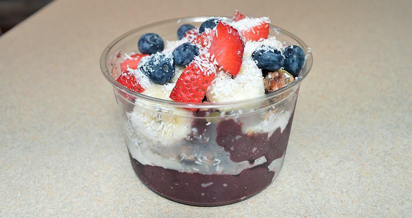 Acai Berry Berry Bowl - 16 oz. · Sambazon organic açai topped with granola, bananas, strawberries, blueberries & coconut.