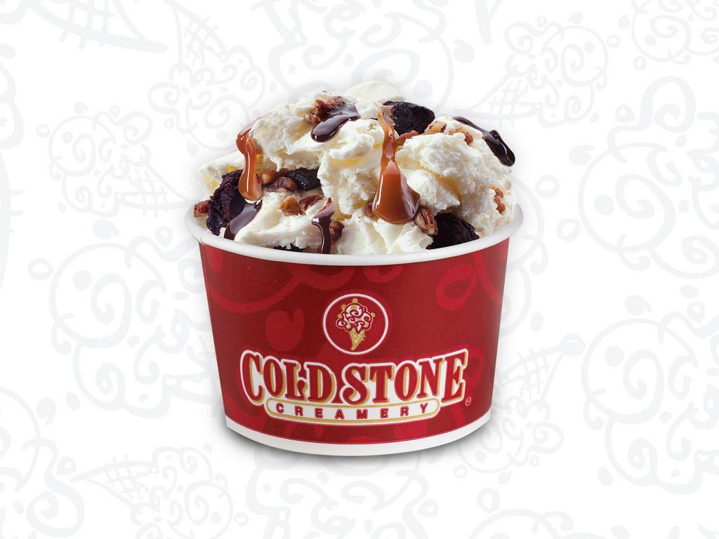 Founder's Favorite · Sweet Cream Ice Cream with Pecans, Brownie, Fudge and Caramel.