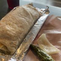 Breakfast Burrito · Ham and chorizo