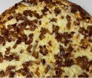 Southwest BBQ Chicken Pizza · Chicken breast, bacon, onions, and BBQ sauce.