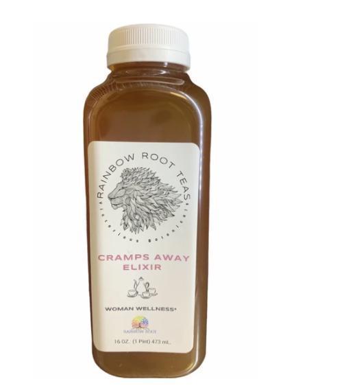 Cramp Away Elixir · Rainbow root teas.