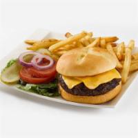 Certified Angus Beef ® Burger · On a fresh-baked artisan roll.