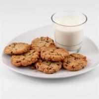 Cookies and Milk · Freshly baked chocolate chip cookies with ice cold milk.