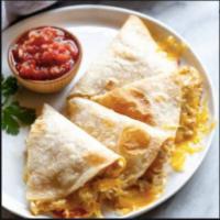 Buffalo Chicken Quesadilla · Grilled chicken, cheese and tomato.