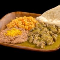 11. Green Chile Combination Platter · 