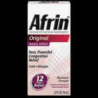 Afrin Nasal Spray  1.45oz · Relieve your nasal congestion with a nasal spray that won’t drop down your nose or throat.