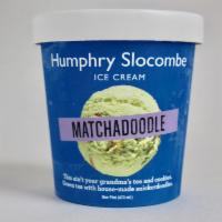 Matchadoodle Ice Cream · Green tea with house-made snickerdoodle cookies.